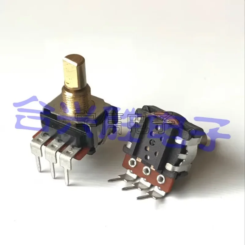 1PCS EC16 MC-288V Smooth No Positioning 12 Pulse Potentiometer Power Amplifier Sound Volume Rotary Encoder Half Shaft 15MM 3-Pin