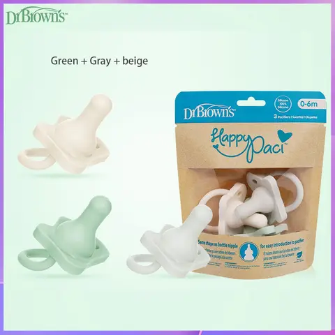 Dr. Brown's pacifier / silicone material / soft newborn baby to 0-6-12-18 months baby use