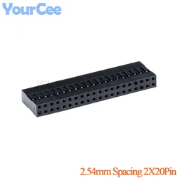 20pcs/2pcs Dupont Head 2.54mm 2X20P Dupont Plastic Shell Pin Header Connector Jumper Wire Cable Housing Plug Female