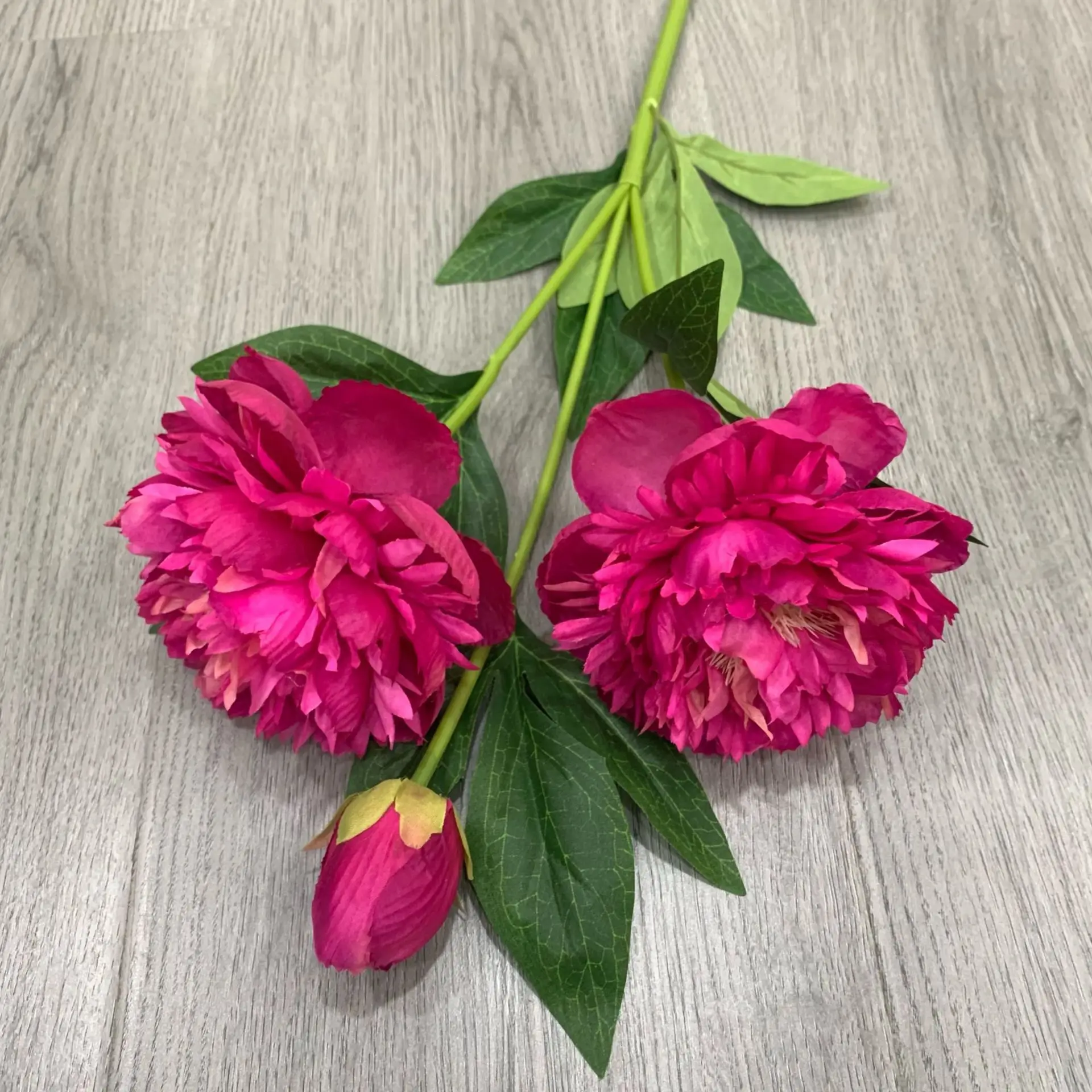 Lifelike 3 Head Peony long branch Silk artificial flowers home party wedding decoration flores bedroom fleurs artificielles