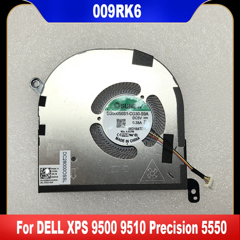 

009RK6 Новый оригинальный вентилятор для ноутбука DELL XPS 9500 9510 Precision 5550, охлаждающий вентилятор, радиатор 09RK6 CN-009RK6
