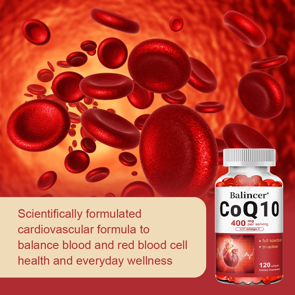 

Капсулы CoQ10 400 мг — поддерживает энергию, сердце, здоровье сердечно-сосудистой системы, способствует кровообращению, антиоксидантной добавке