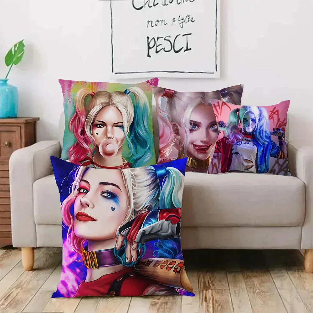 Hot Actors H-HarleyS Pillow Covers Cartoon Sofa Decorative Home Double-sided Printing Short Plush Cute Cushion Q-Quinns Cover