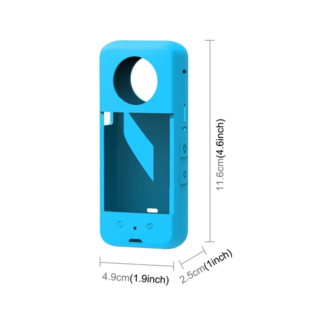 Environmentally Friendly Protective Cover Protective Cover Fall Off Good Lens Cover Protective Case Silicone Blue