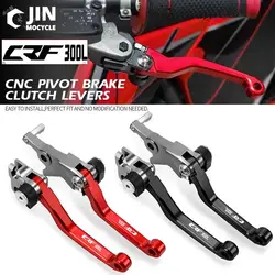For HONDA CRF300L CRF 300L CRF300 L 2022 Motorcoss Pit DirtBike Pivot Foldable Brake Clutch Levers With LOGO CRF300L Accessories