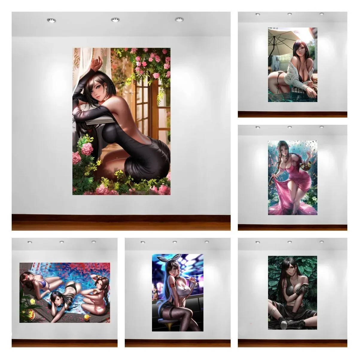 Final Fantasy Video Game Posters Tifa Anime Poster Sexy Poster Canvas Painting Live Room Wall Decor Wall Paintings Home Decor