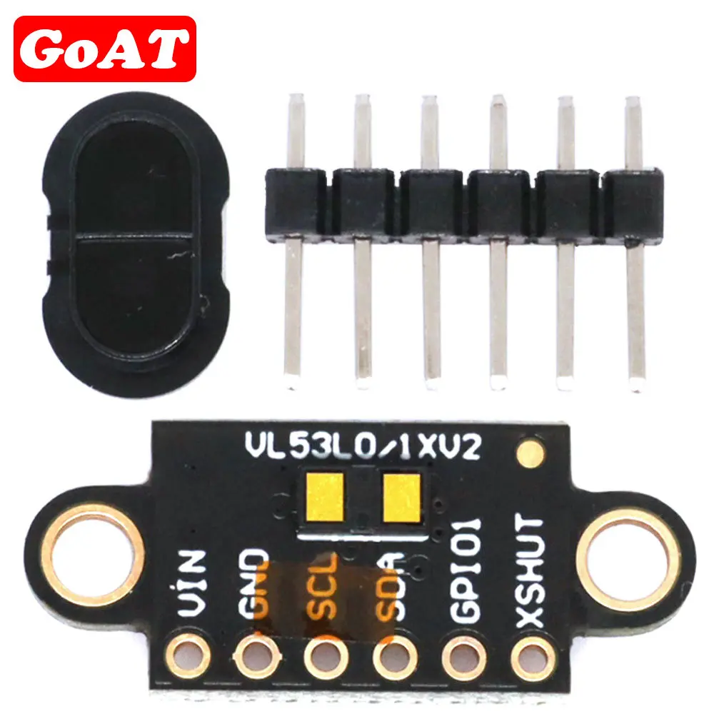 VL53L1X Módulo de Sensor de tiempo de vuelo de rango láser distancia 400cm Módulo de placa de extensión de medición para Arduino