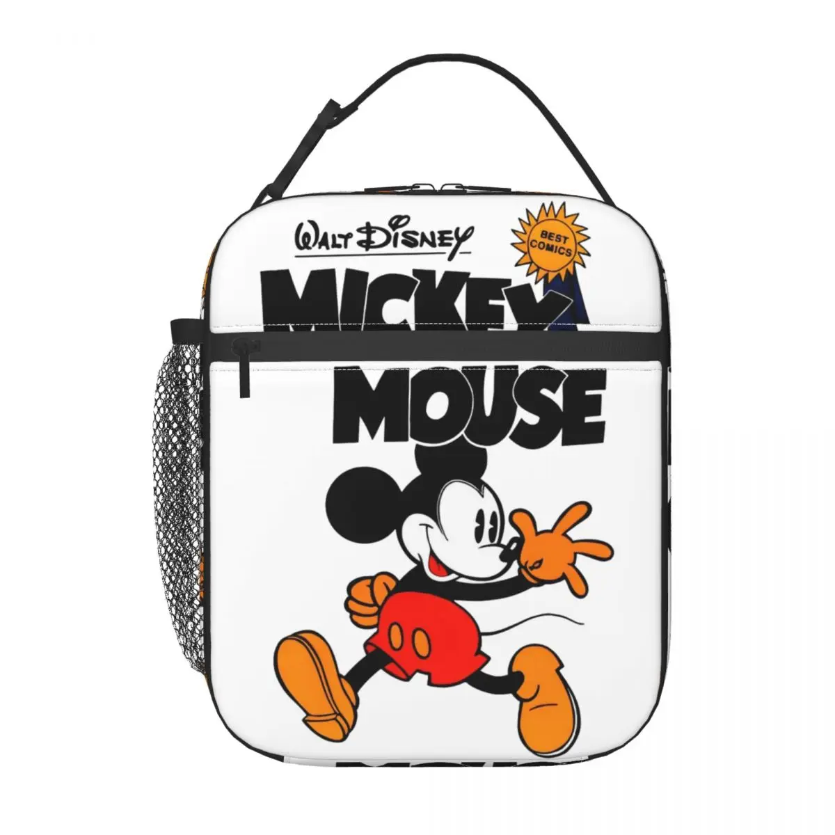 Insulated Lunch Tote Bag Disney Mickey Mouse Merch Storage Food Box Causal Cooler Thermal Bento Box For School