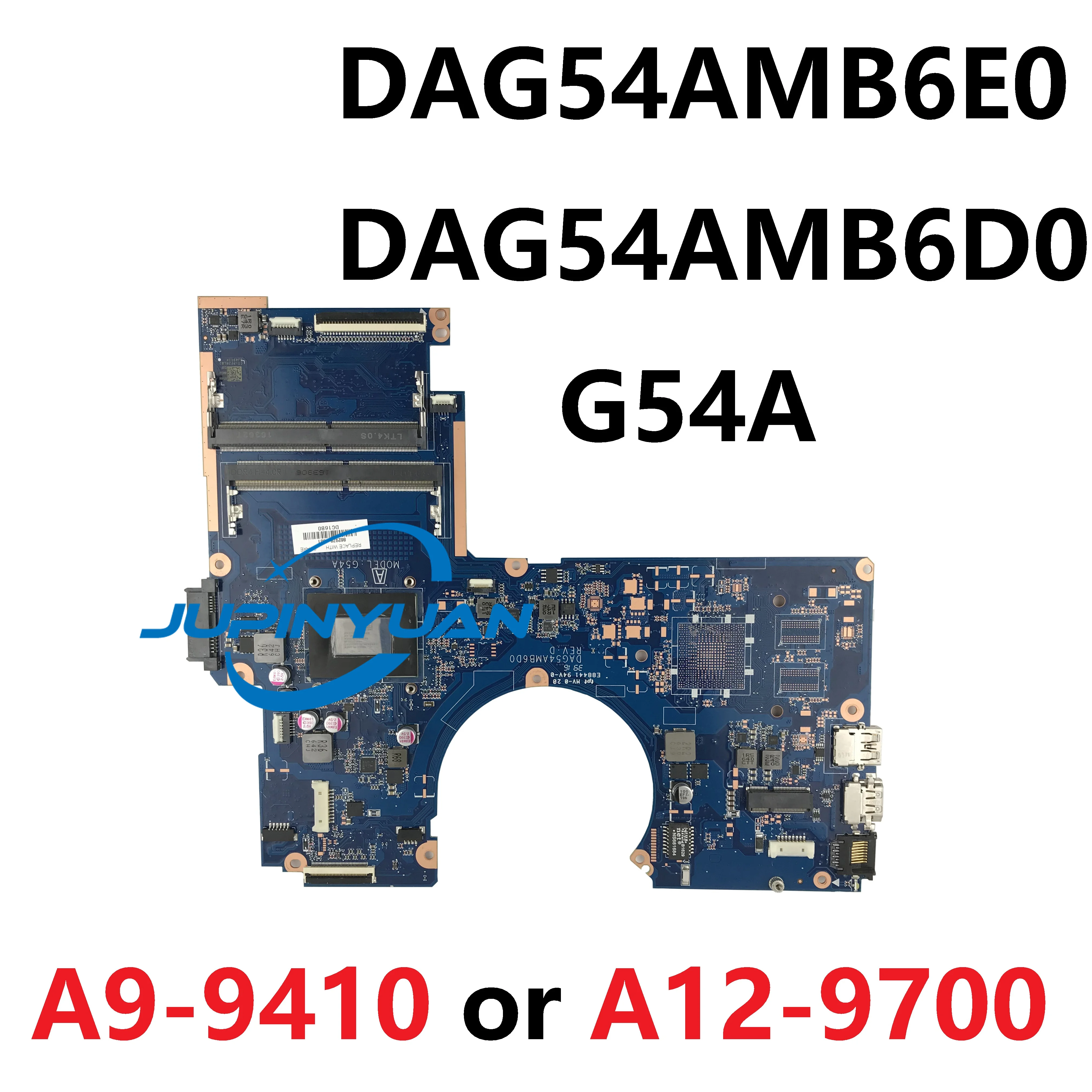 Notebook For HP Pavilion 15-AW017CA 15-AW 15-AU Laptop Motherboard DAG54AMB6D0 DAG54AMB6E0 G54A 856270-001 856270-501 862978-501