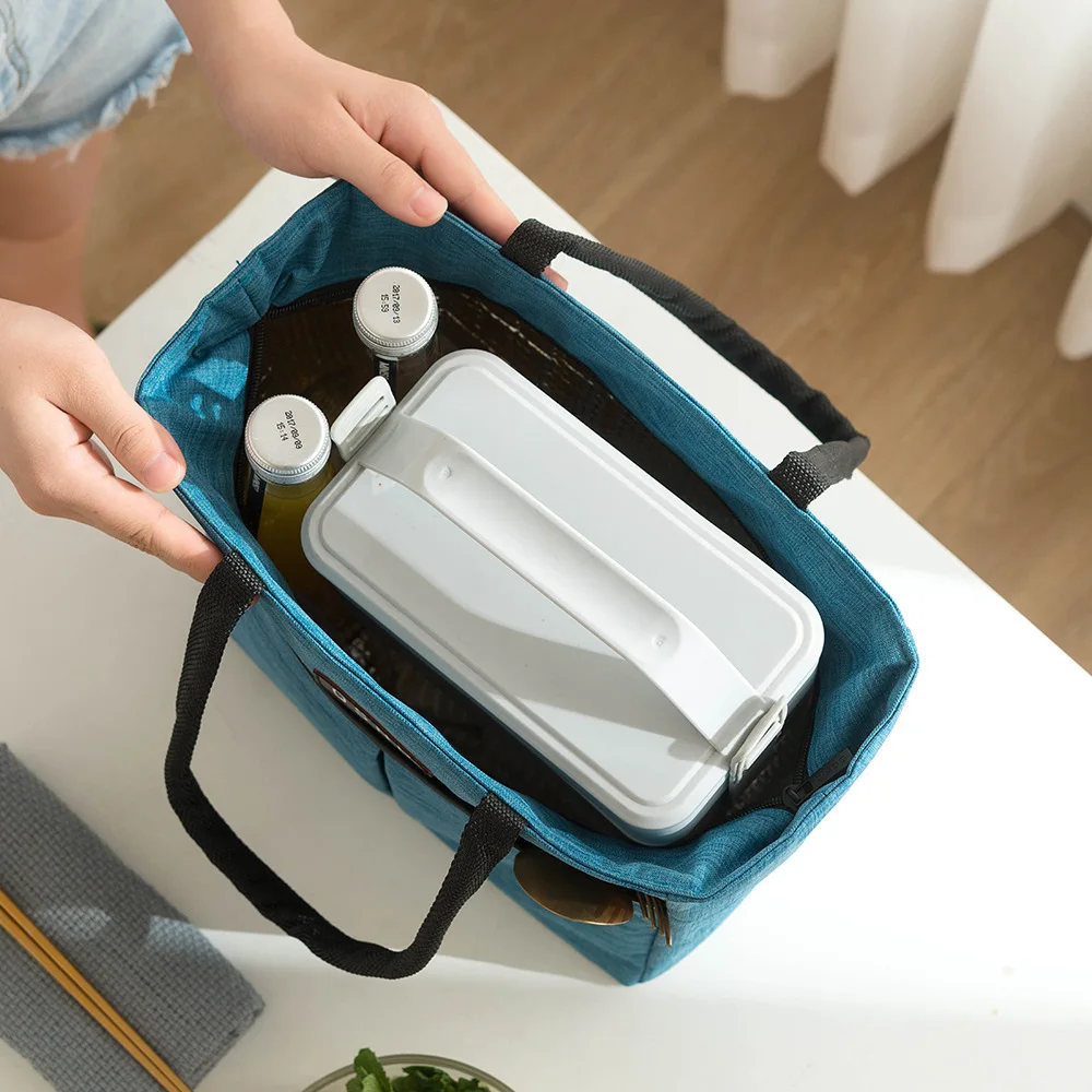 

2024 Insulation Lunch Thermal Bag Large Capacity Waterproof Portable Picnic Food Storage Pouch for Women Kids Shopper Handbags