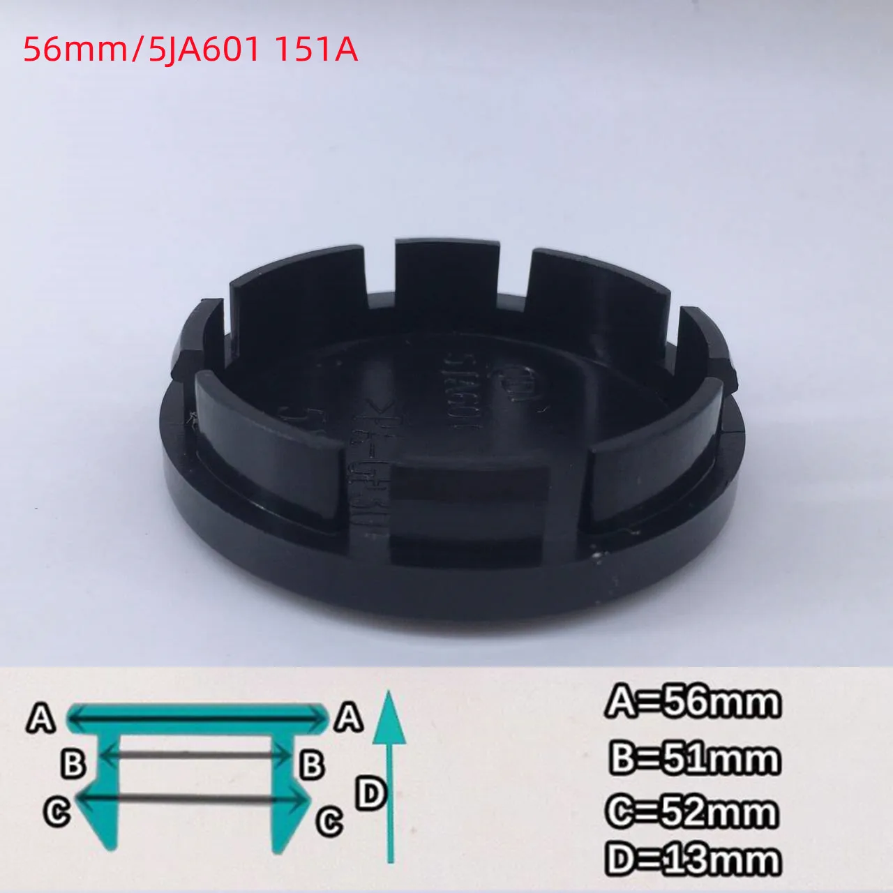 4 Stück 56 mm 60 mm 65 mm 68 mm für Fahrzeugräder, Auto-Radmitten-Aufkleber, silberfarben, schwarz, Felgenkappen, Durchmesser, Logo, Nabenabdeckung, Abzeichen-Abziehbilder – Detail 2