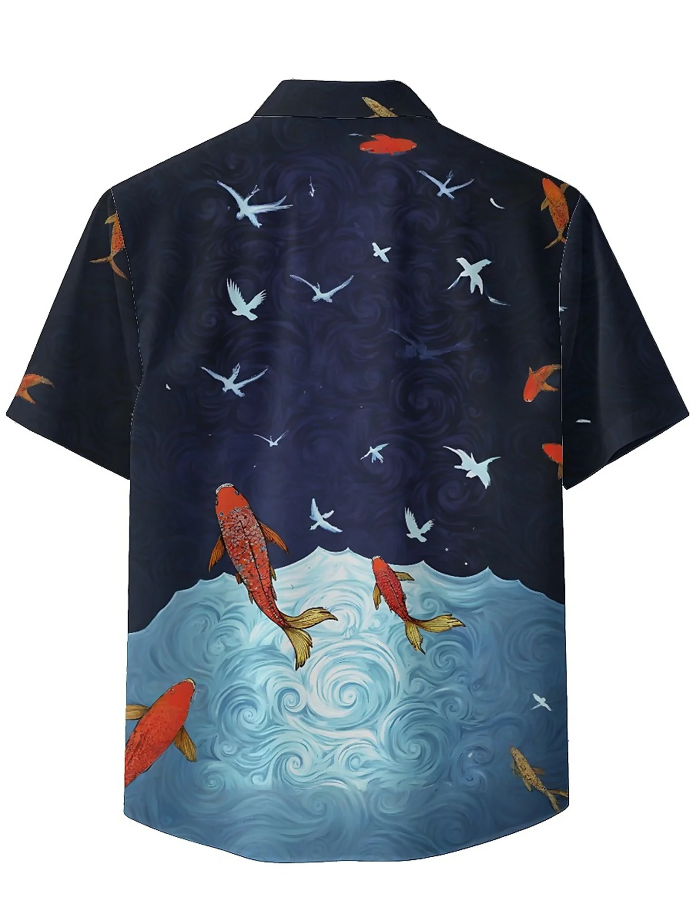 Men's Plus Size Hawaiian Shirts Dream Underwater World Pattern, Unisex Aloha Shirts,New in Summer Tops Tee,streetwear