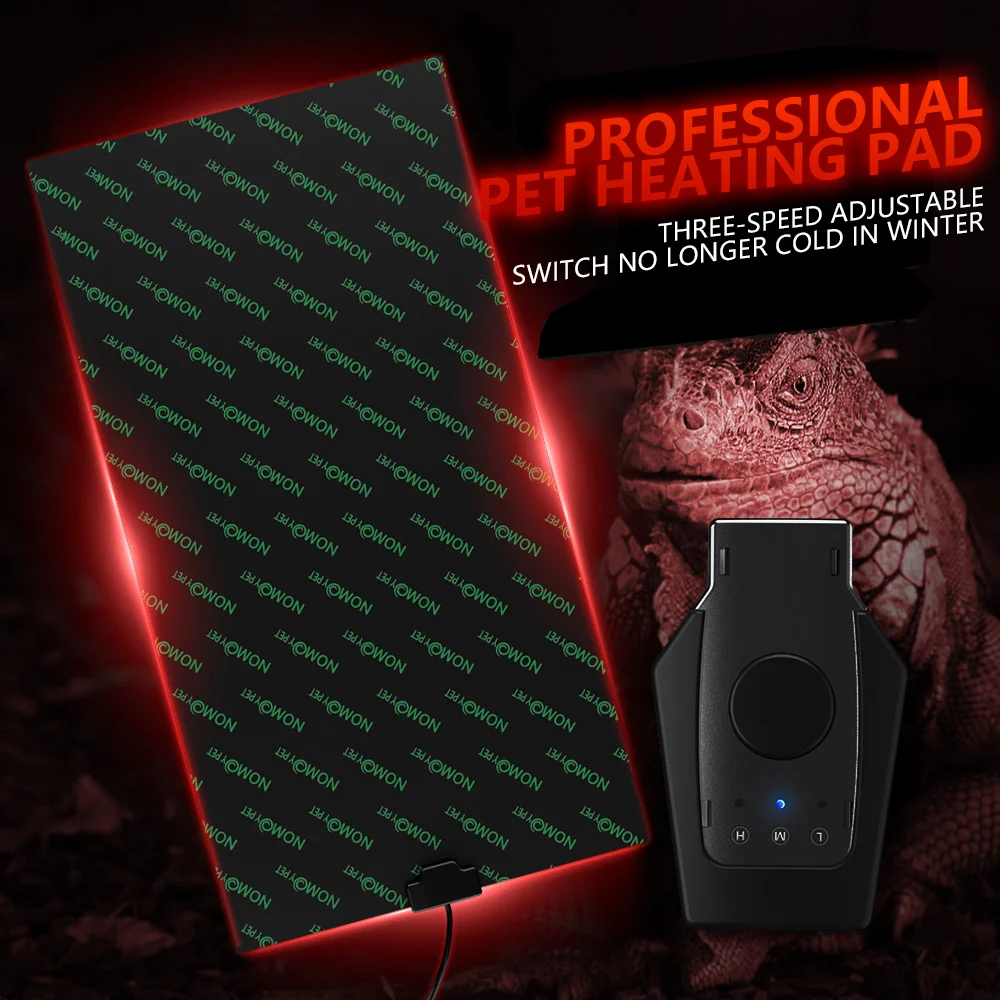 Reptiles Heat Mat Pet Heating Warm Pads Adjustable Temperature Controller Mats Reptiles Supplies Amphibian Reptile Accessories