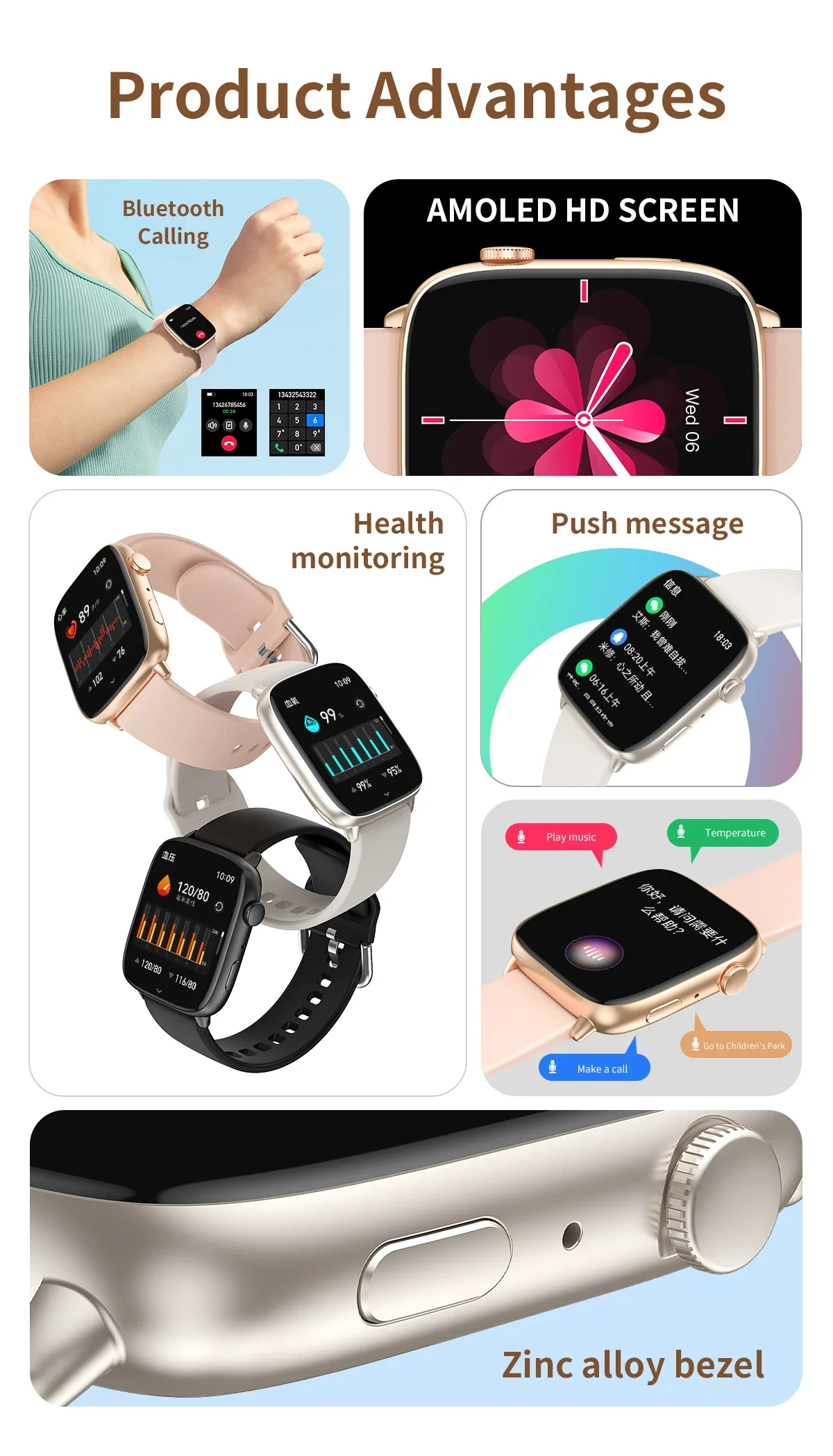 2025 New CY18 Women's Smart Watch 1.75-Inch AMOLED Screen Bluetooth Calling Health Monitoring Smartwatch Alipay NFC Watches lady