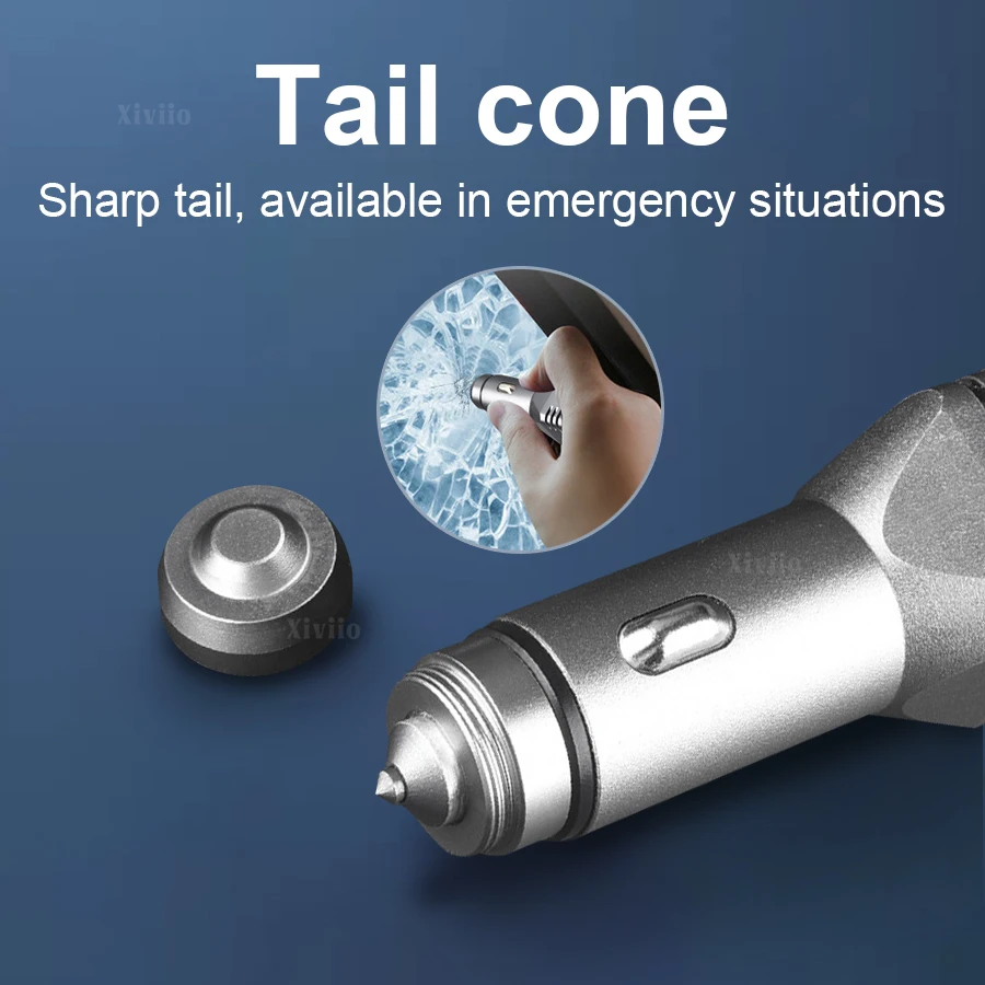 2025 Latest Multi-function Flashlight Mini LED Flashlight with COB Side Light and Rear Window Breaker Car Charging Mini Torch