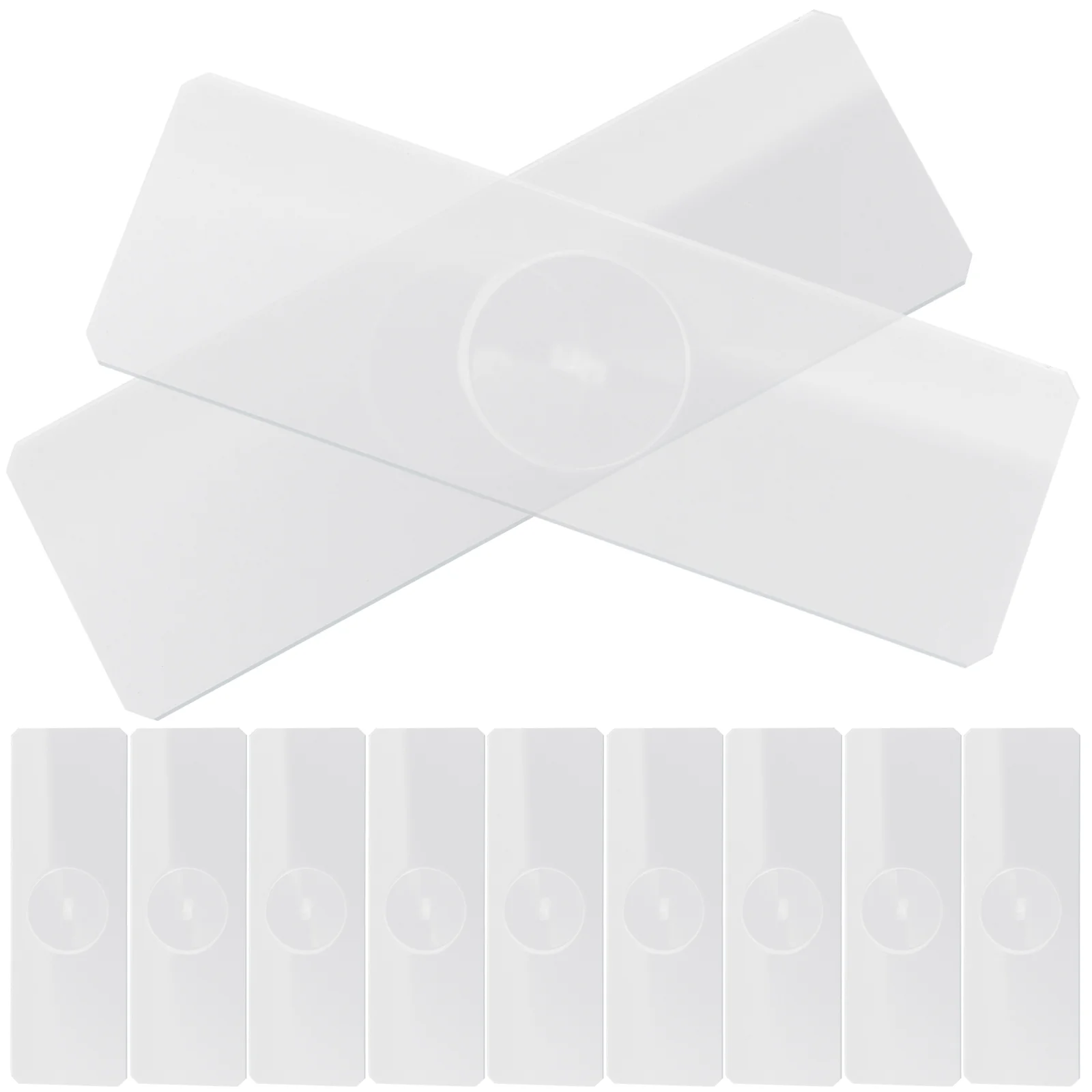 50 Pcs Concave Slide Glass Microscope Slides for Laboratory Blank Aquatic Specimens