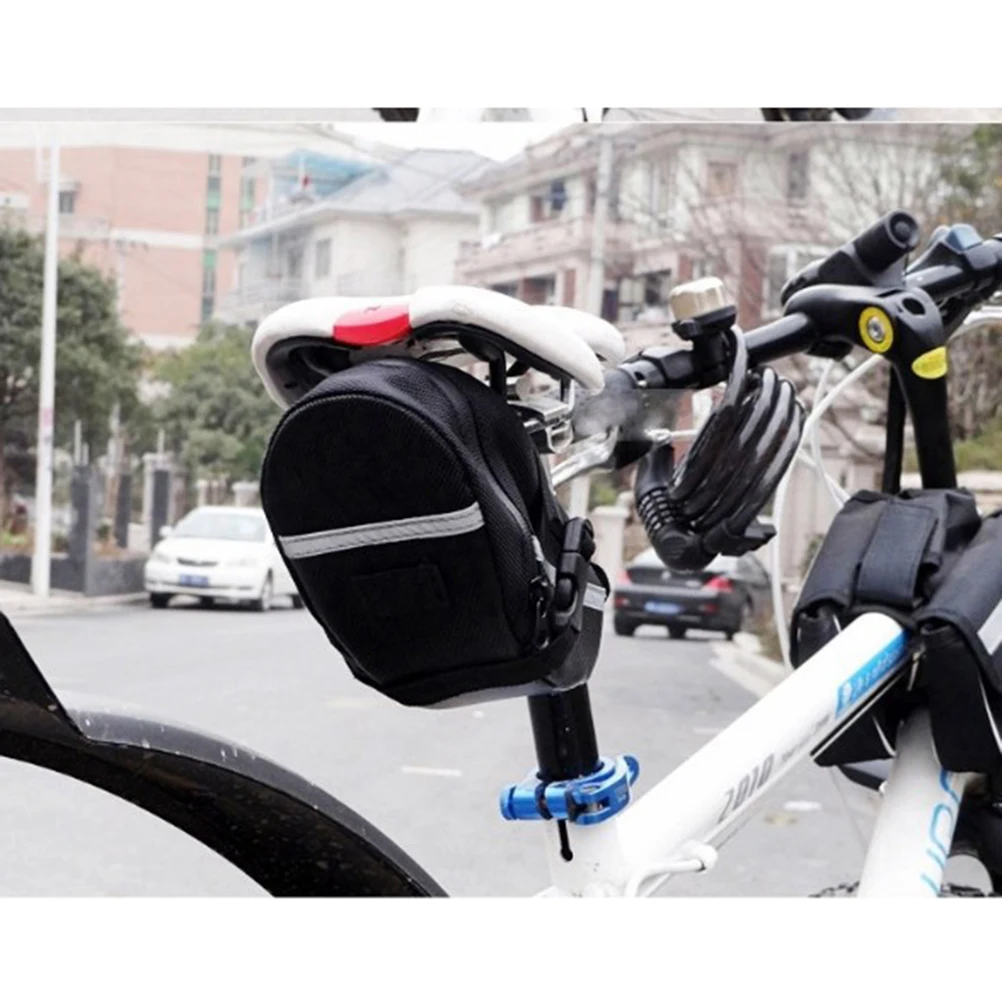 

Tail Bag Bike Saddle Seat Cycling Accessories Pouches for Adult Bikes Waterproof Zipper Reflective Straps 600D Material