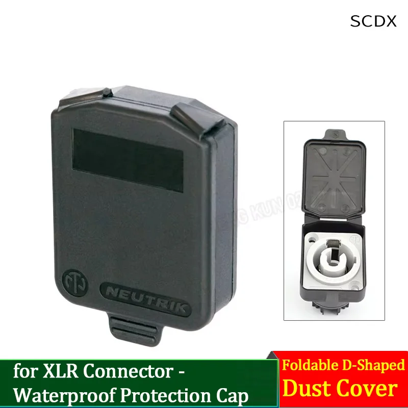 

Foldable D-Shaped Dust Cover for XLR Connector - Waterproof Protection Cap, Plastic Accessories Dustproof Splash Guard