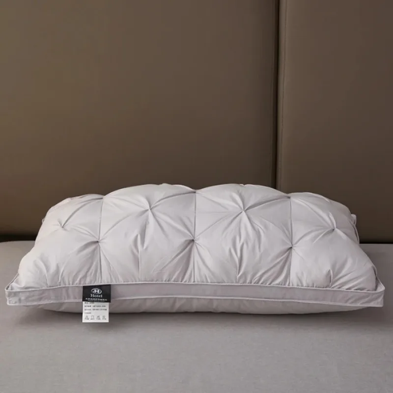 

Down pillow pillow core protects cervical spine and helps sleep white goose down pure cotton twisted goose down pillow