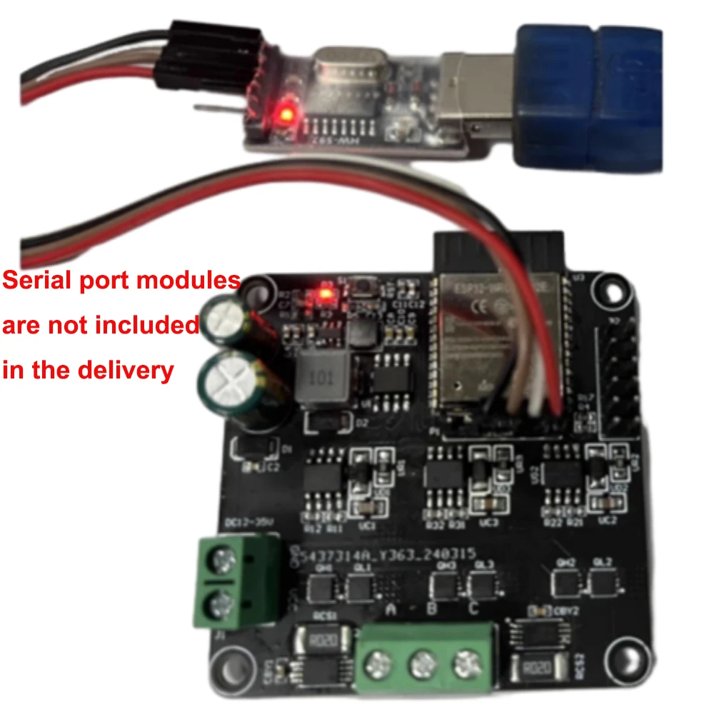 Imagem -02 - Wireless Brushless Motor Driver Board Wi-fi Bluetooth Foc Simples Versão Modificada Esp32 20a Dc1228v Esp32-wroom32e