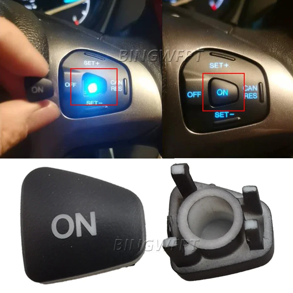 BINGWFPT Car Audio Volume Steering Wheel Button Cruise Control Switch M ON Button For Ford Escort Fiesta MK7 MK8 ST Ecosport