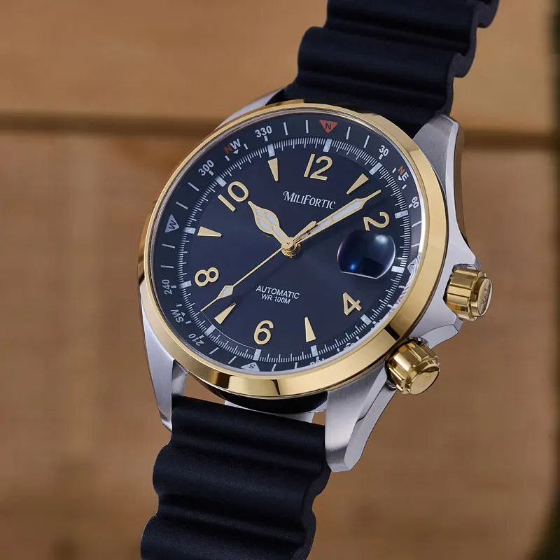 Milifortic S089 Alpinist Homage Sport Watch Sunburst Dial Luminous Hands Men's Sports Wristwatch ST2130 Mechanical Watch