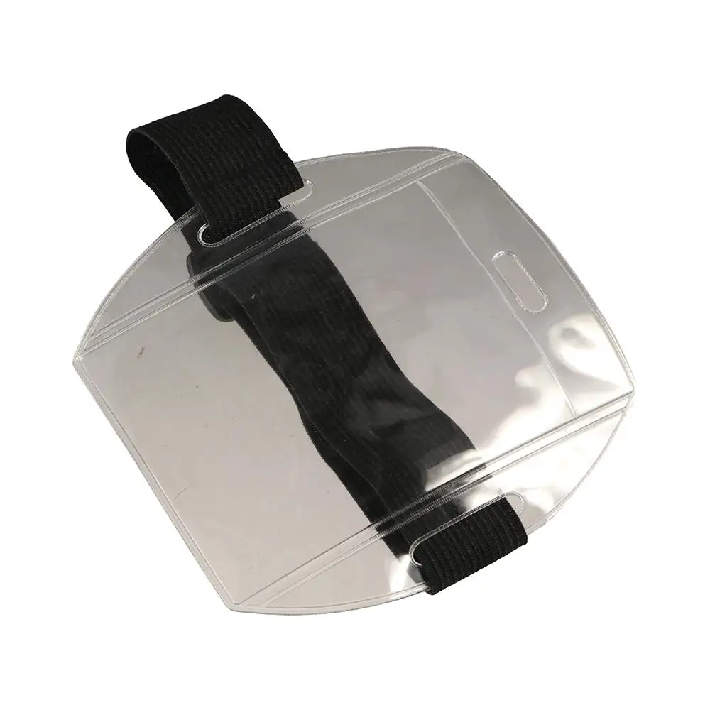 Arm Band Bag Plastic Arm Band ID Badge Holder Transparent Eco-friendly PVC ID Card Holder Adjustable Convenient Card Cover Men