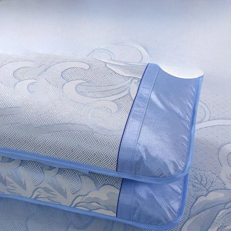 Cooling Summer Ice Silk Pillowcase 48x74cm Pair Adult Wicker Pillow Core Cover Breathable Comfortable Bedding Accessories