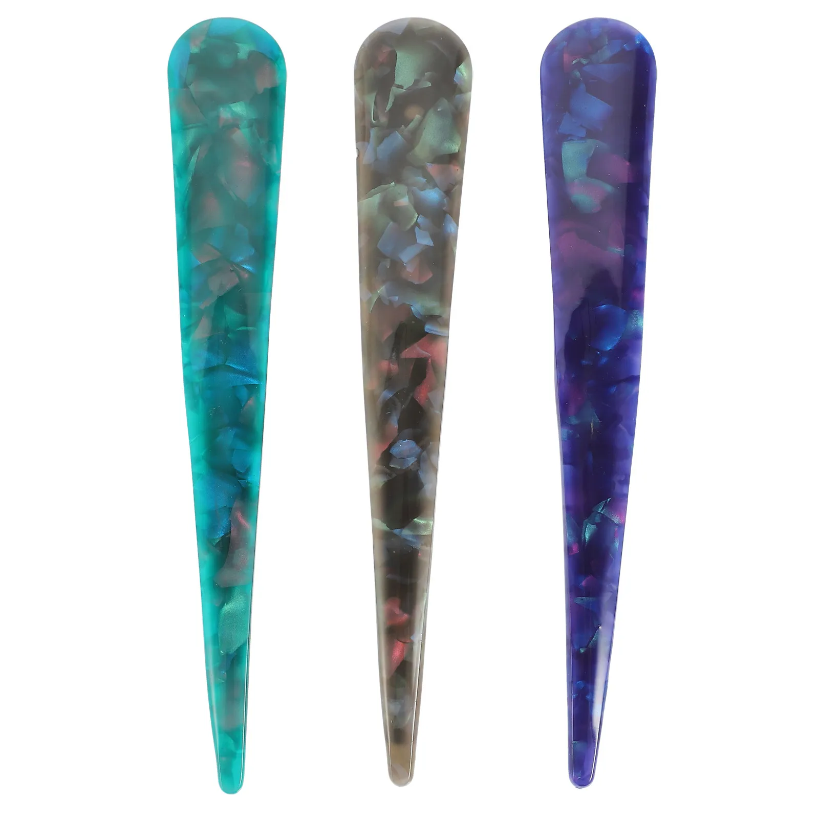 

3Pcs Women's Acrylic Hair Clips Large Hairpin Vintage Style Hair Accessories for Braids Ponytails and Curly Hairstyles