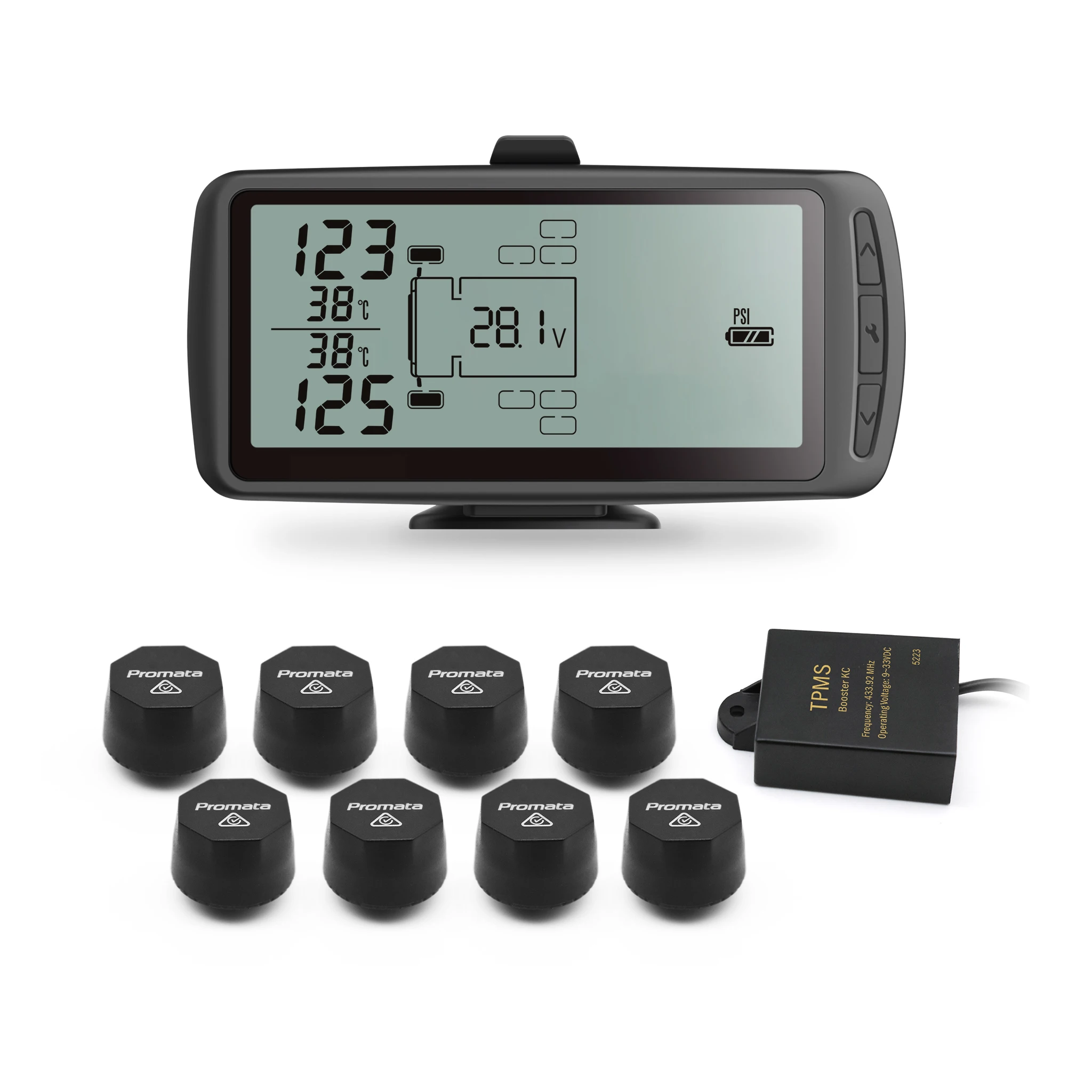 Heavy Truck Semi Trailer TPMS Tire Pressure Monitoring System with External Sensor for Vehicle Safety