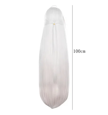 Acheron Cosplay Wigs Long Straight White Pink Honkai Star Rail Anime Heat Resistant Synthetic Hair Props