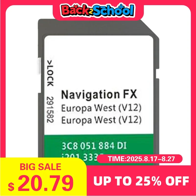 Jetta Passat 3C8 051 884 VW FX V12 West용 DI Sat Nav 네비게이션 맵 SD 카드