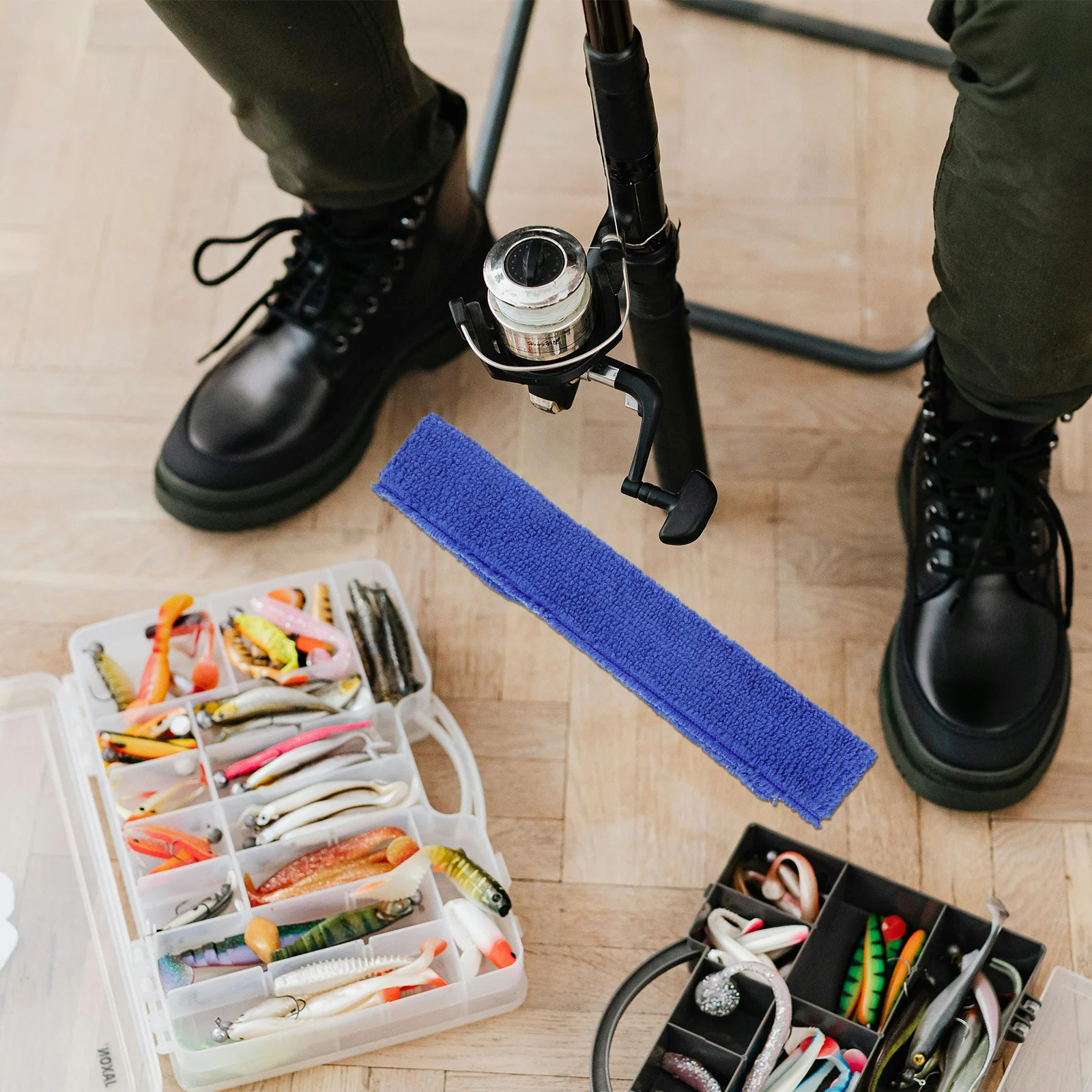 

5Pcs Fishing Rod Ties Enhanced Durability Stable Hold Stylish Color Suitable Multiple Rod Types Fishing Supplies