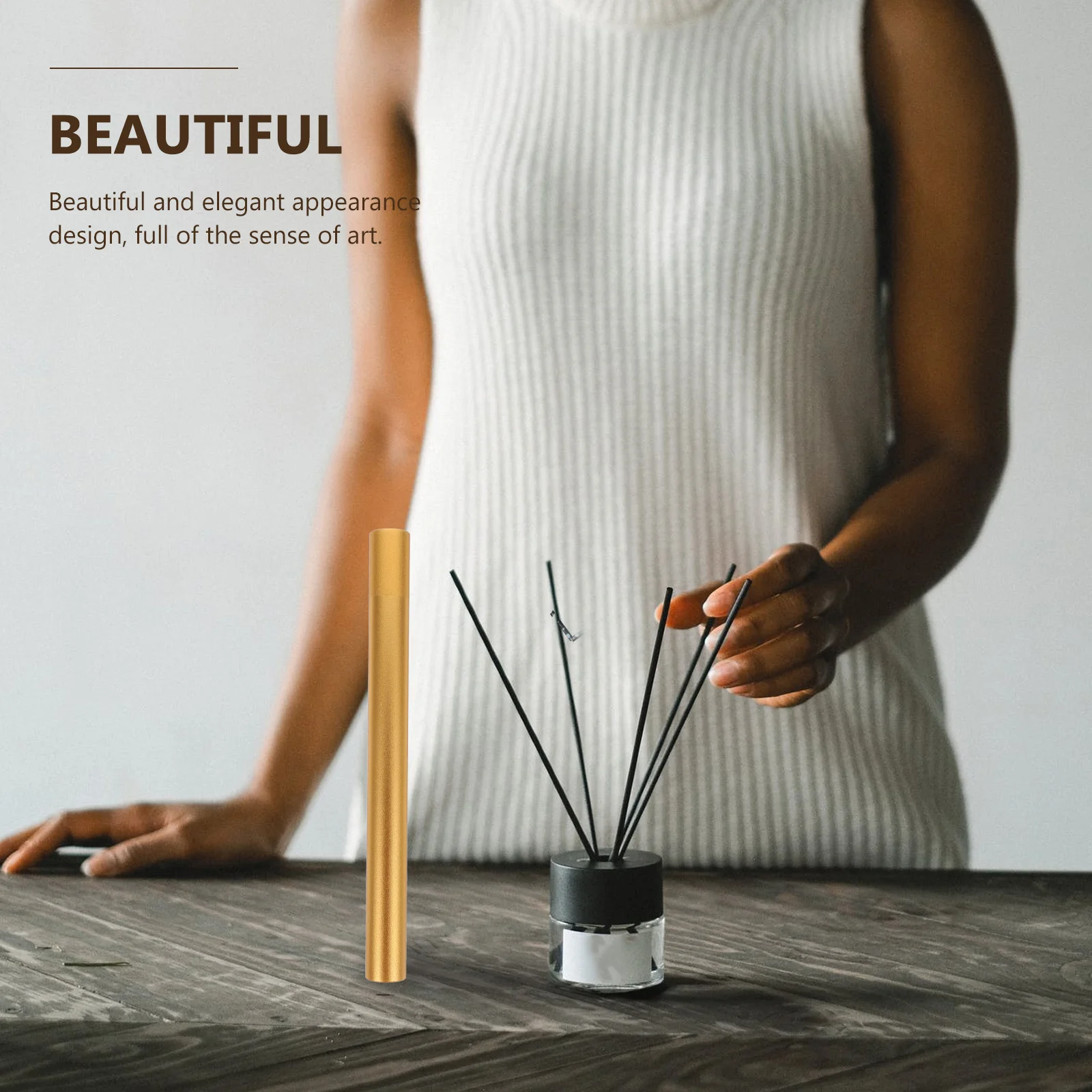 

Portable Incense Tube Stick Storage Barrel Metal Aluminum Alloy Household Burner Simple Holder Compact Sturdy