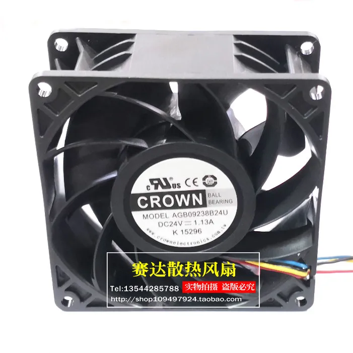 New CROWN AGB09238B24U 24V 1.13A 9238 inverter equipment cooling fan