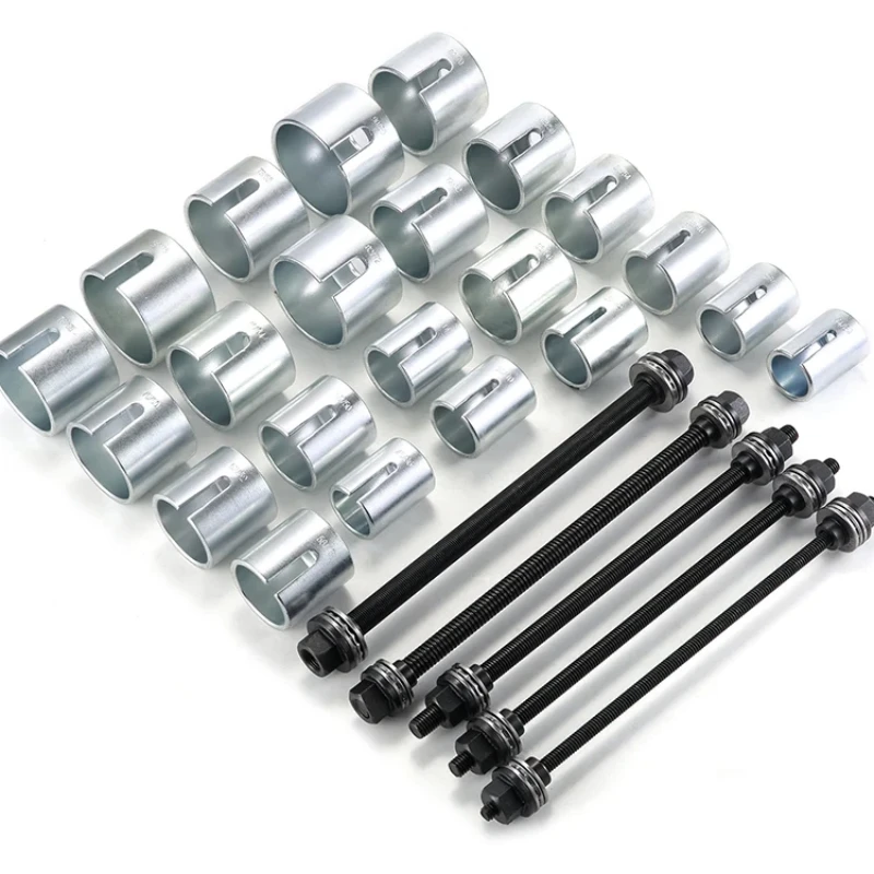 27PCS Full-series Automobile Iron Sleeve Disassembly and Assembly Screw Rod Type Rear Axle Bushing and Installation Tool Set