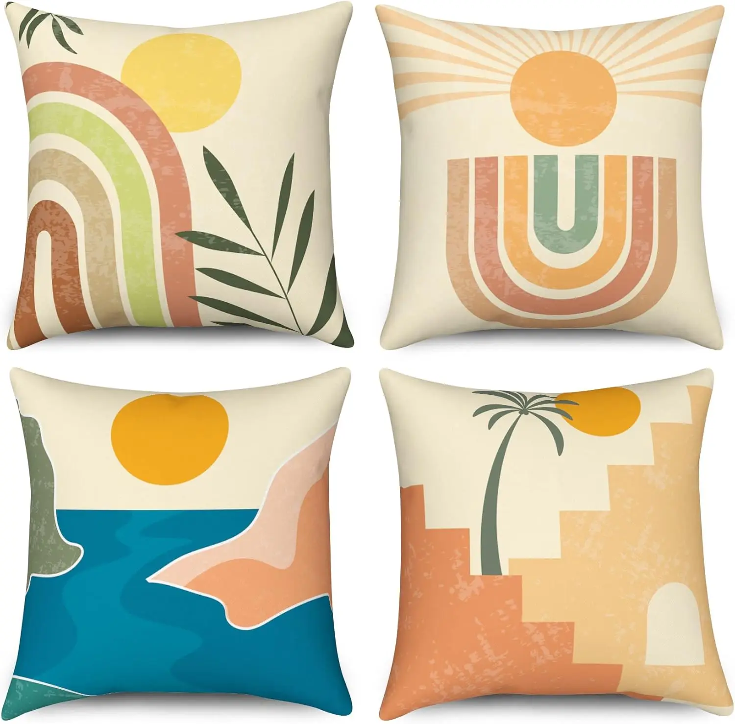 

Наволочки с черными кошками и цветочным пейзажем, 4 шт., для декора дома, дивана, спальни, автомобиля