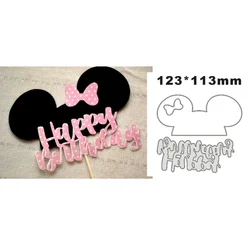 Disney Metal Cutting Dies Stencils Happy Birthday for DIY Scrapbooking Album Stamp Paper Card Embossing 2022 New Die Cut