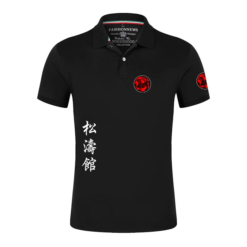 Harajuku 2024 neue Männer Shotokan Karate Sommer Stritching Shorts Ärmel Druck Polo-Shirt Business bedruckte T-Shirts
