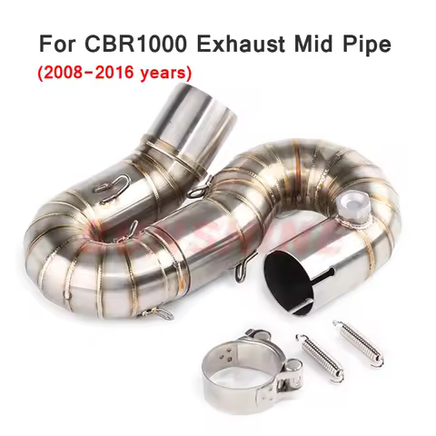 For CBR1000 CBR1000RR Exhaust Mid Pipe Motorcycle Slip on Stainless Steel Motocross 51mm Connect Tube Link 2008-2017 Years