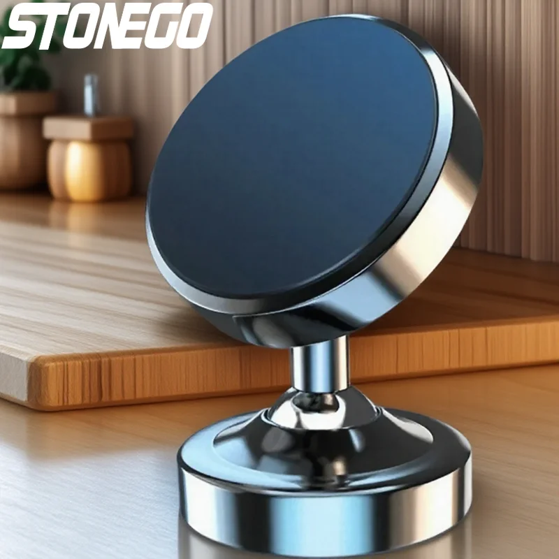 

Сильный магнитный держатель для телефона 360° ° Вращающееся автомобильное крепление, универсальная подставка для телефона, аксессуары для навигации