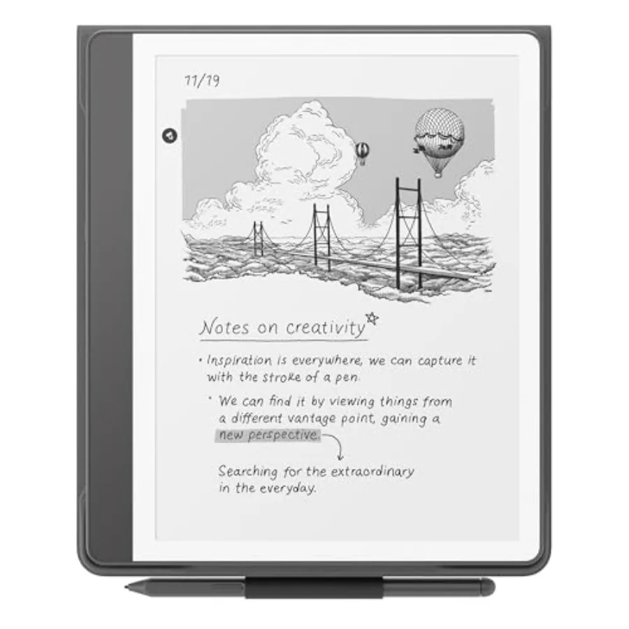 

Plant-Based Leather Folio Cover with Magnetic Attach, Designed with Sustainability in Mind for Kindle Scribe