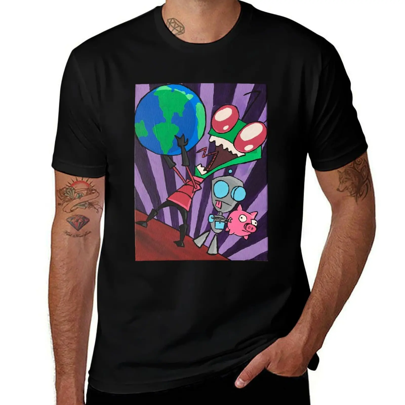 

Invader Zim Fanart T-Shirt men t shirt cotton 100% man t shirts cotton anime t shirts oversize T-shirt