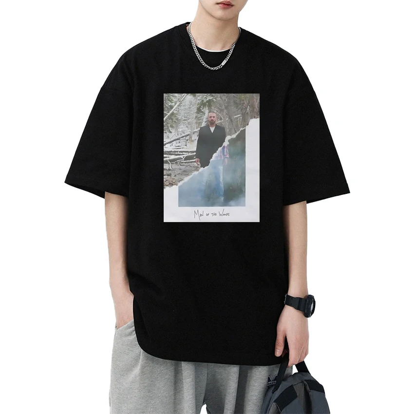 

Justin Timberlake Man Of The Woods Album Graphic short sleeve T-shirts Unisex harajuku Fashion T shirt Men Women 100% Cotton Top