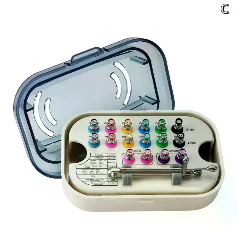 

Dental Universal Implant Repair Torque Screwdriver Wrench Tool Box Prosthetic Restoration Ratchet Kits Dentistry Implant Tool