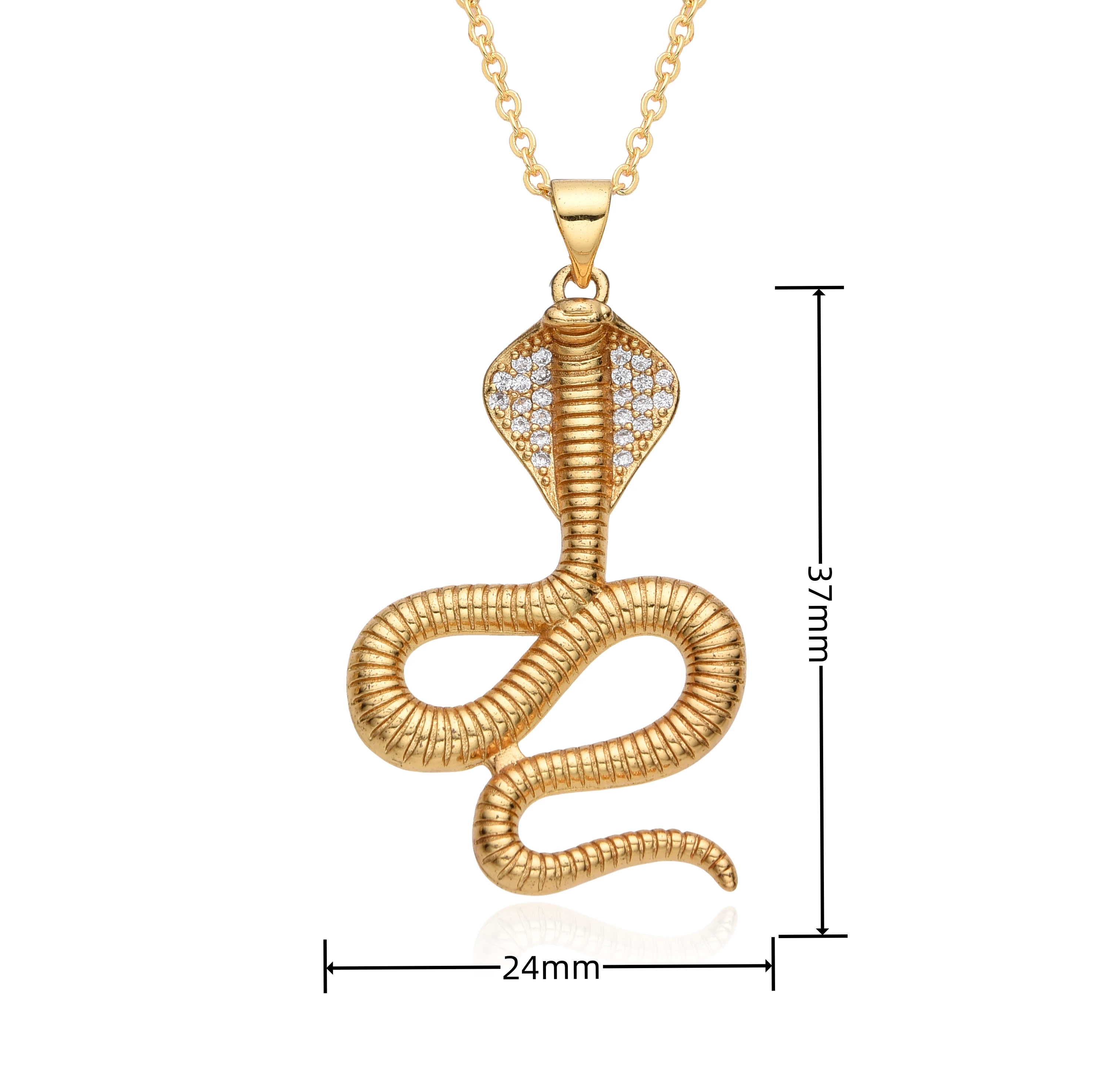 Vintage Gold Color Horseshoe Snake All-seeing Eye Providence Charms Zircon Necklace for Women Choker Pendant Jewelry Wholesale