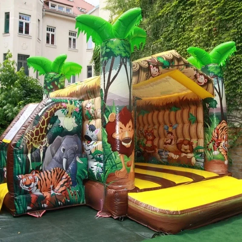 Hot Sale Animal Zoo Theme Inflatable Bouncy Castle Kids Jumper House Party Jump Bouncing Jumping Castle for Kids Outdoor