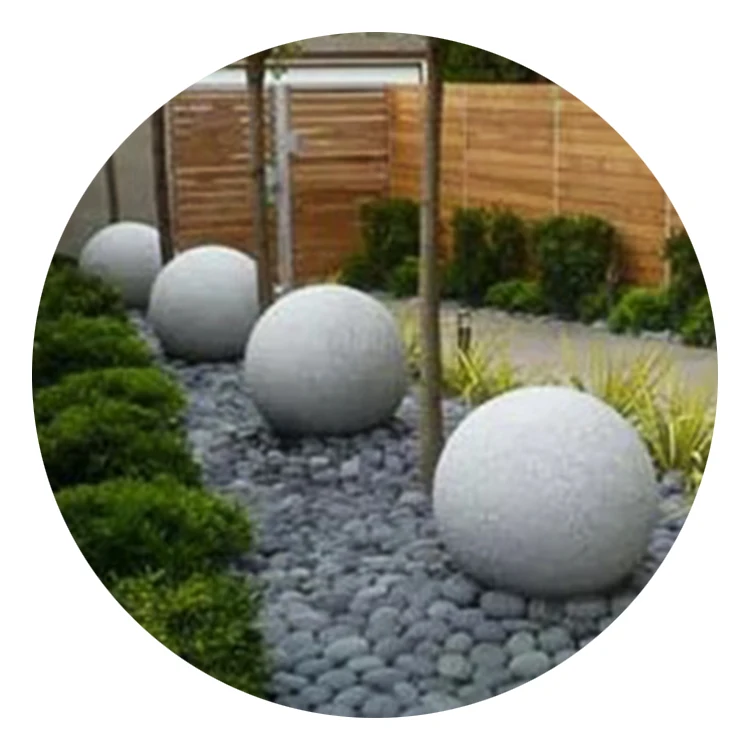 Customized Garden Decorative Large Polished Balls Natural Granite Stone Carved Round Ball Orb Spherical Shape Globe Sphere