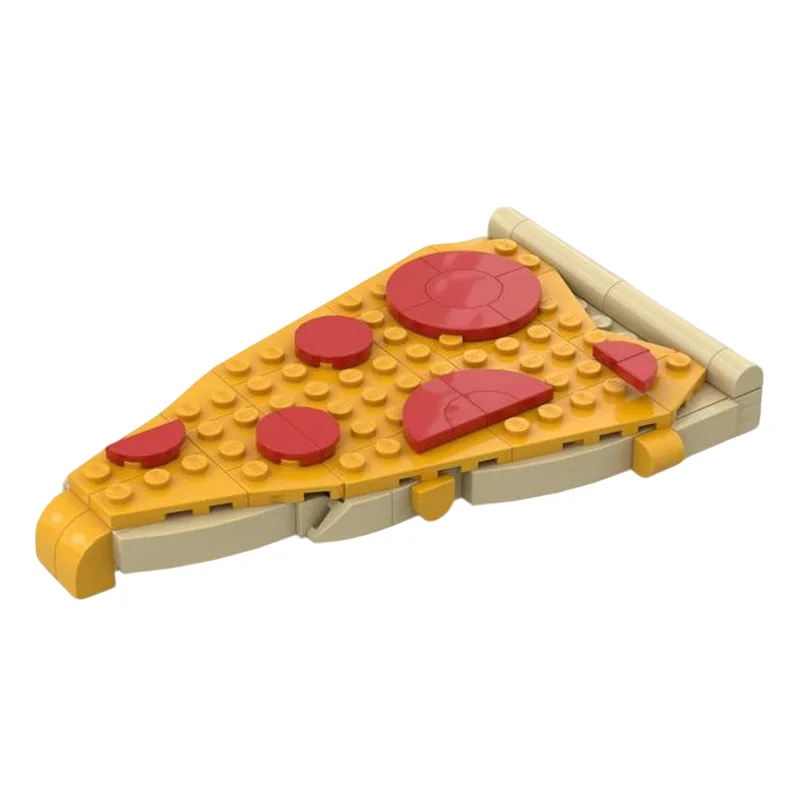 122pcs MOC Pizza Slice Other Collectible Display Building Blocks Diy Kit Assembly Pack Miniature Frame Toy Gift For Collectors