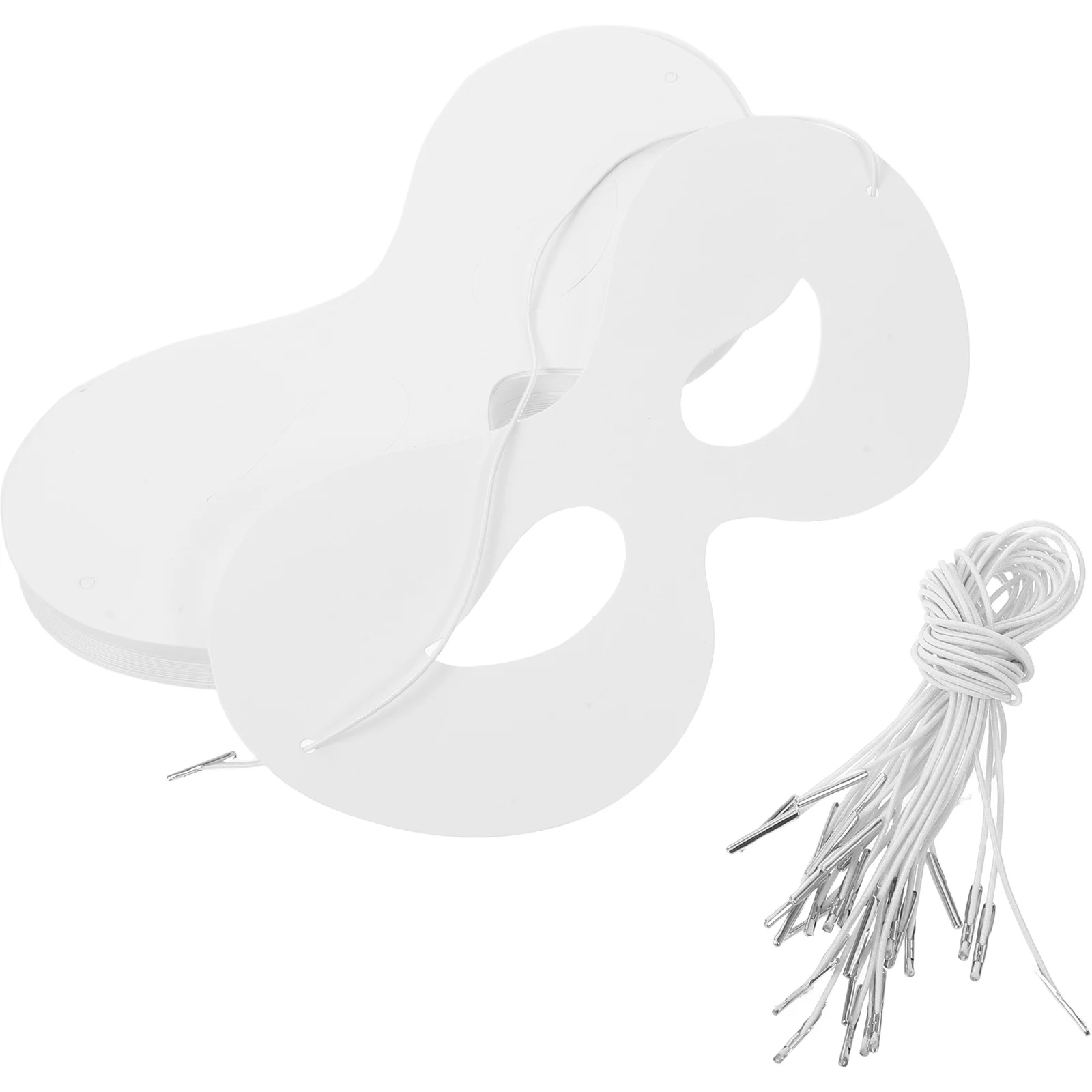 

40Pcs Children Graffiti Masks Blank White Paintable Paper Masks Half Face Masquerade for Kids Party Art Activities Halloween